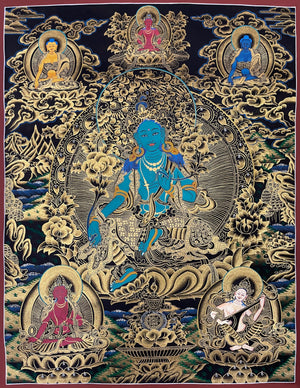 Green Tara Thangka – 53×68 cm, Fine Grade