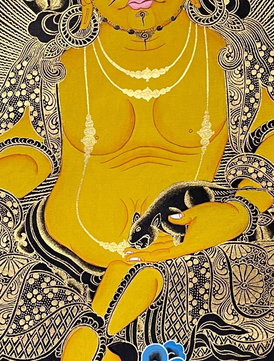 Jambhala thangka, detail: centre