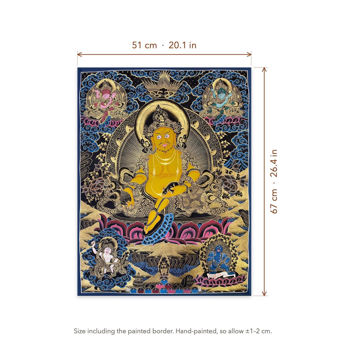 Size diagram: 51 × 67 cm (20.1 × 26.4 in), including the painted border
