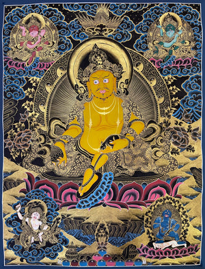 Jambhala Thangka – 51×67 cm, Fine Grade · MH-2517