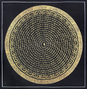 Mantra Mandala Thangka – 54×54 cm, Classic Grade · MH-2522