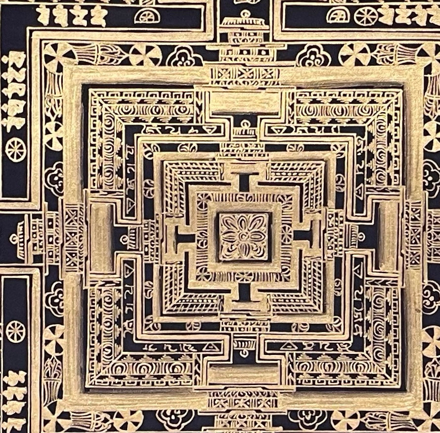 Kalachakra Mandala thangka, detail: centre
