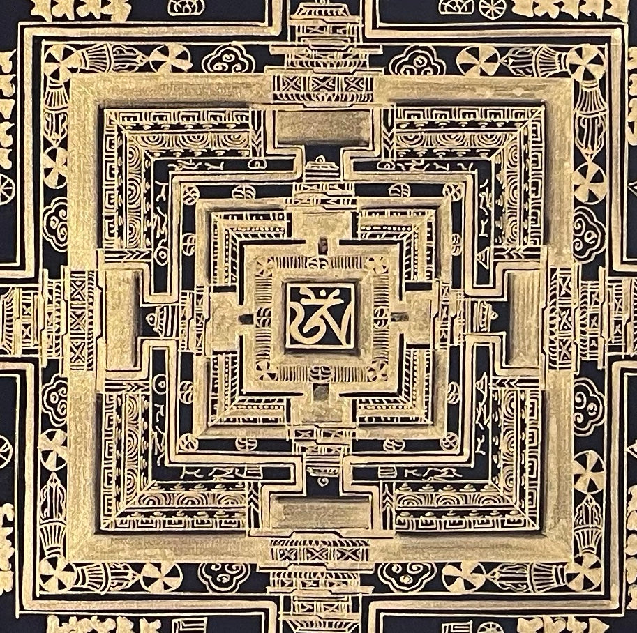 Kalachakra Mandala thangka, detail: centre