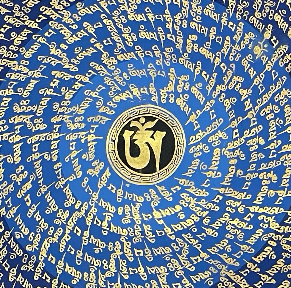 Mantra Mandala thangka, detail: centre