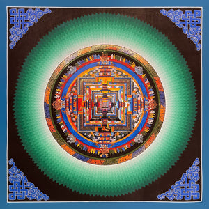Kalachakra Mandala Thangka – 45×45 cm, Fine Grade · MH-2603