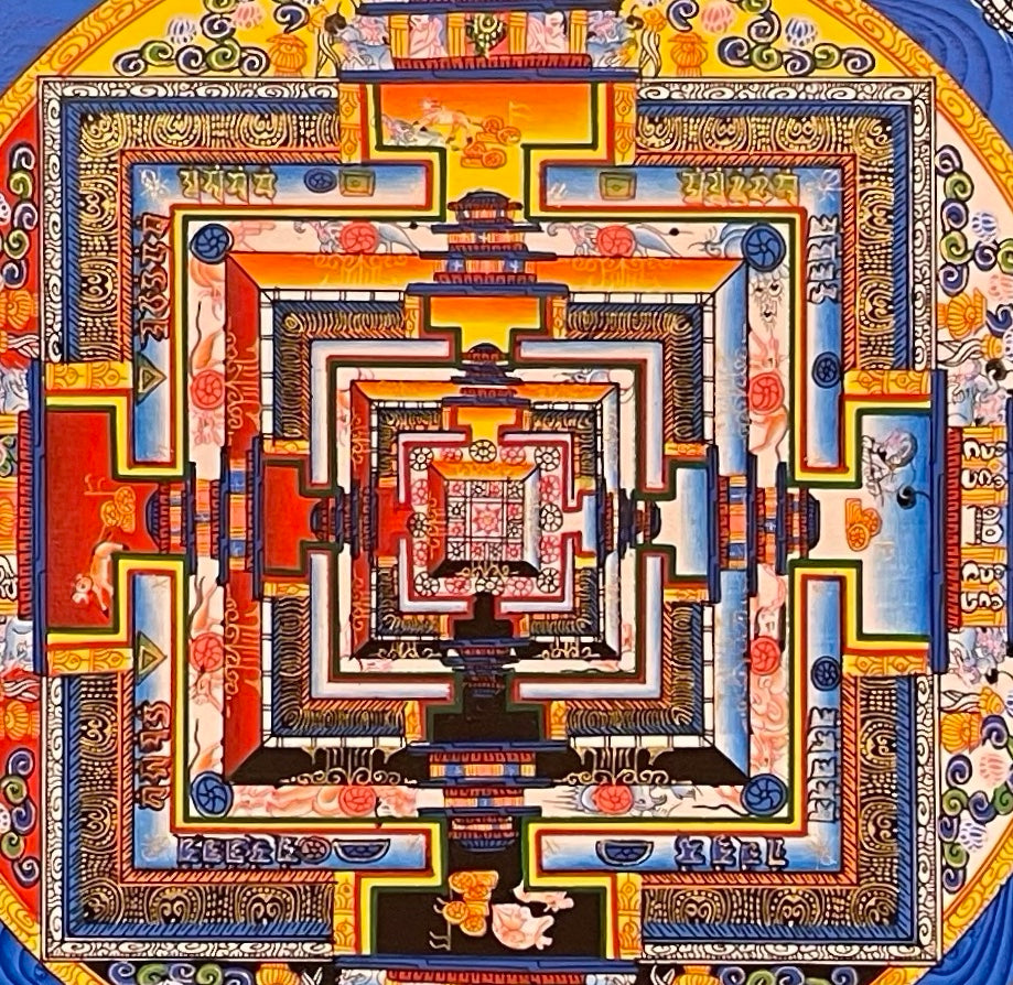 Kalachakra Mandala thangka, detail: centre