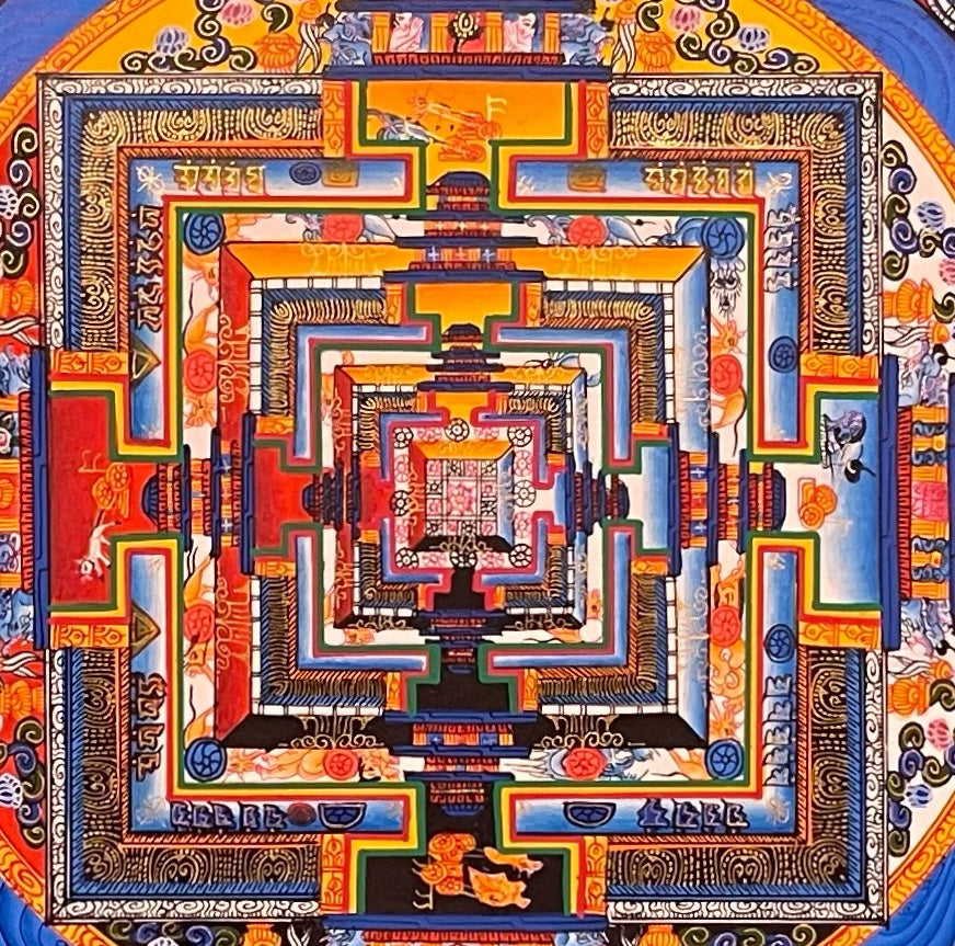 Kalachakra Mandala thangka, detail: centre