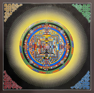 Kalachakra Mandala Thangka – 45×45 cm, Fine Grade · MH-2607