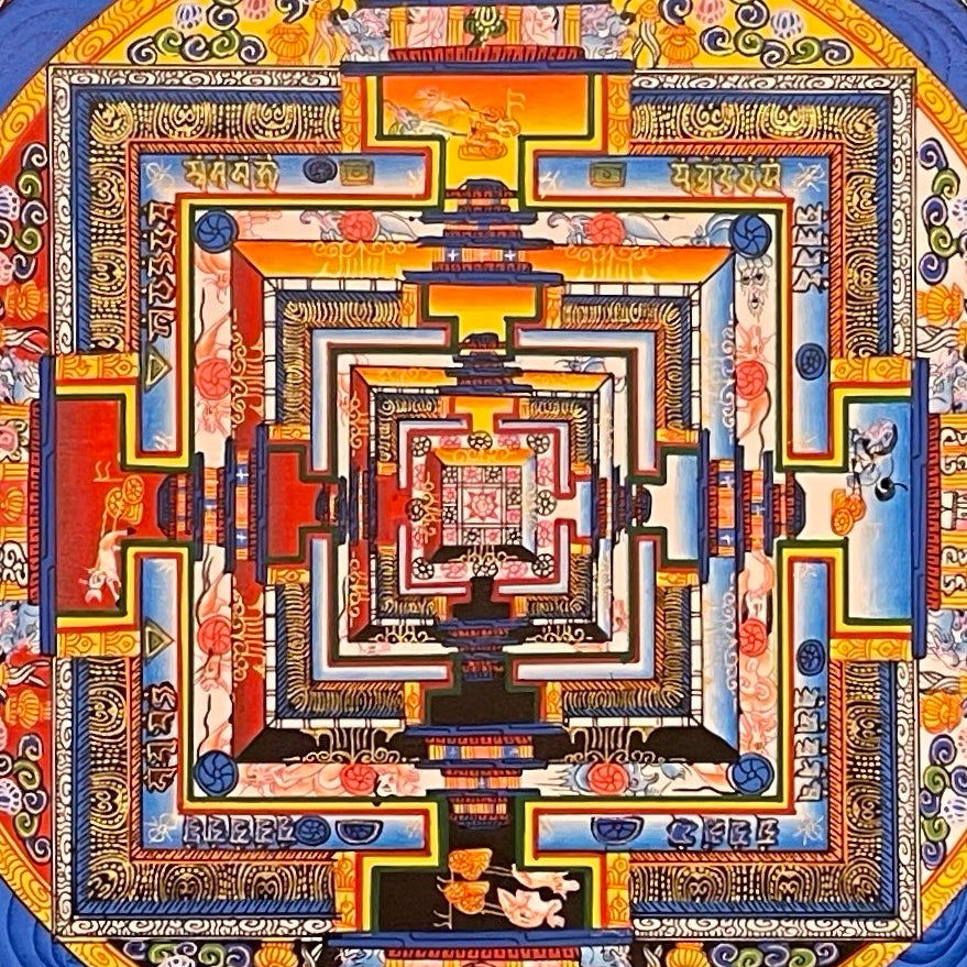 Kalachakra Mandala thangka, detail: centre