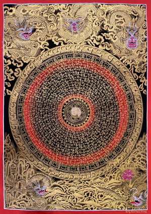 Dragon Mantra Mandala Thangka – 49×68 cm, Master Grade · MH-2610