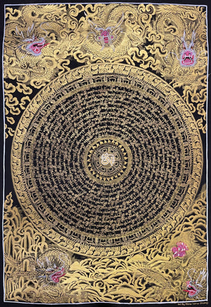 Dragon Mantra Mandala Thangka – 49×68 cm, Master Grade · MH-2611