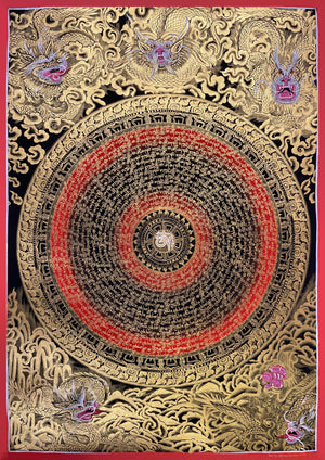 Dragon Mantra Mandala Thangka – 49×68 cm, Master Grade · MH-2613
