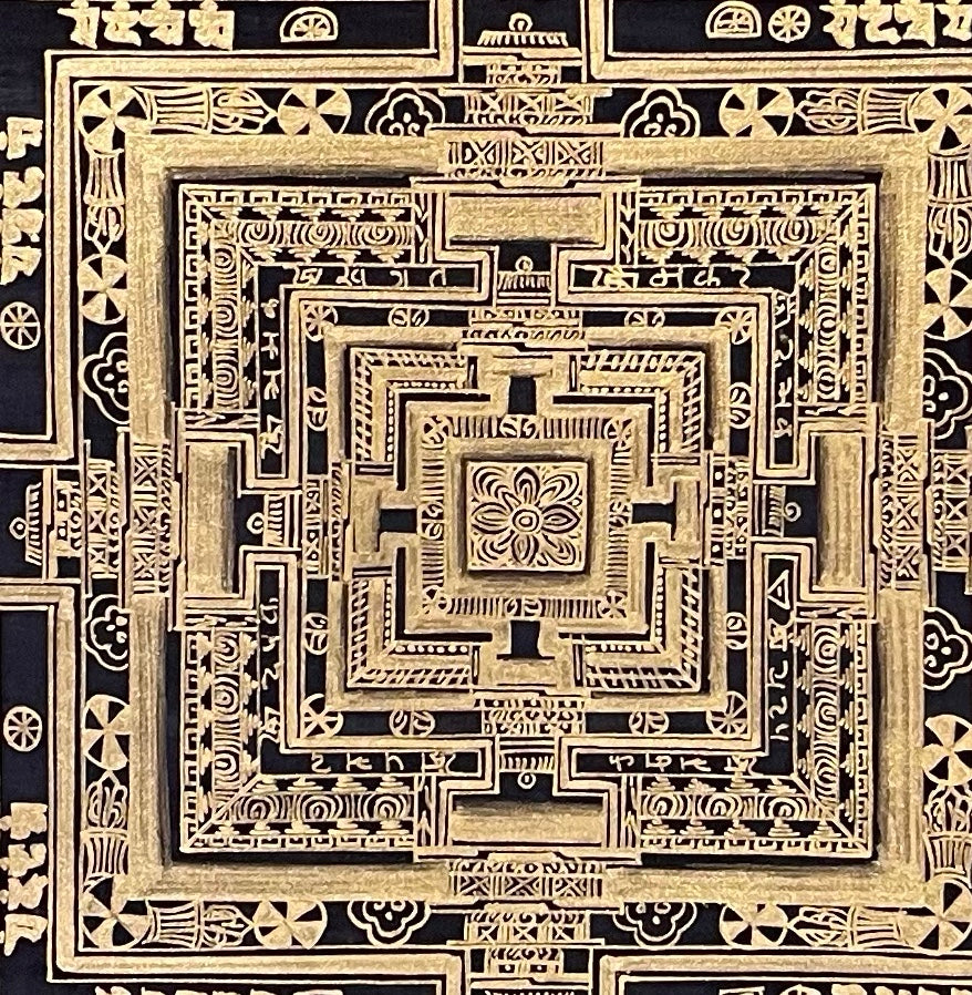 Kalachakra Mandala thangka, detail: centre