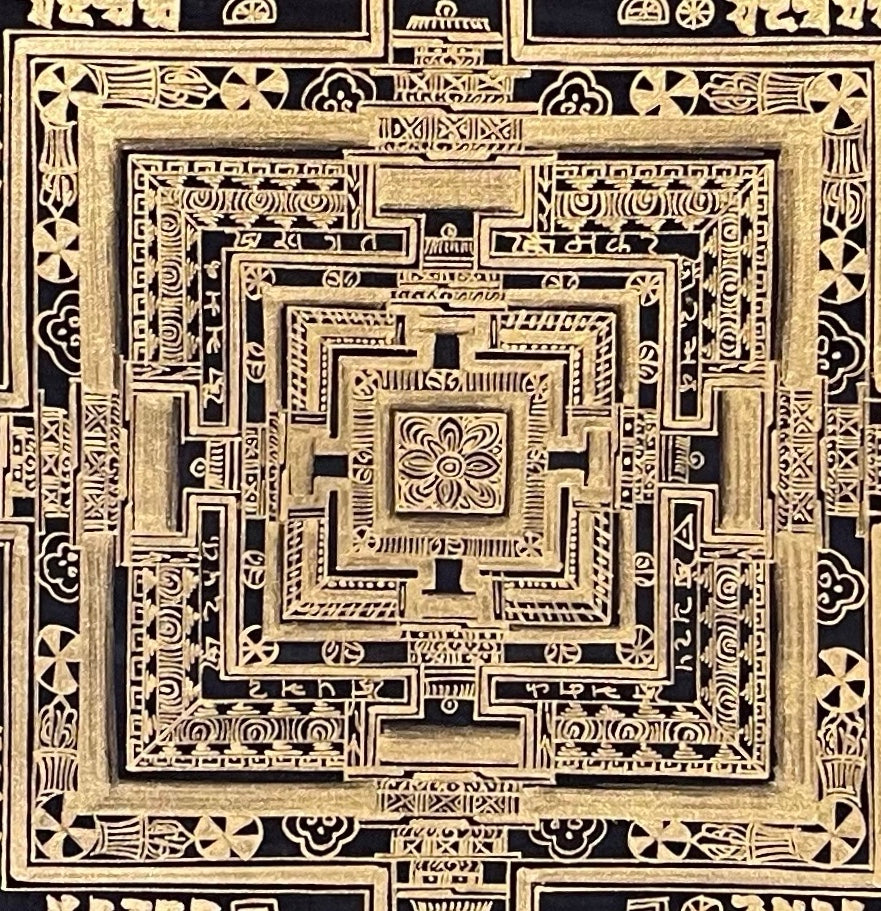 Kalachakra Mandala thangka, detail: centre