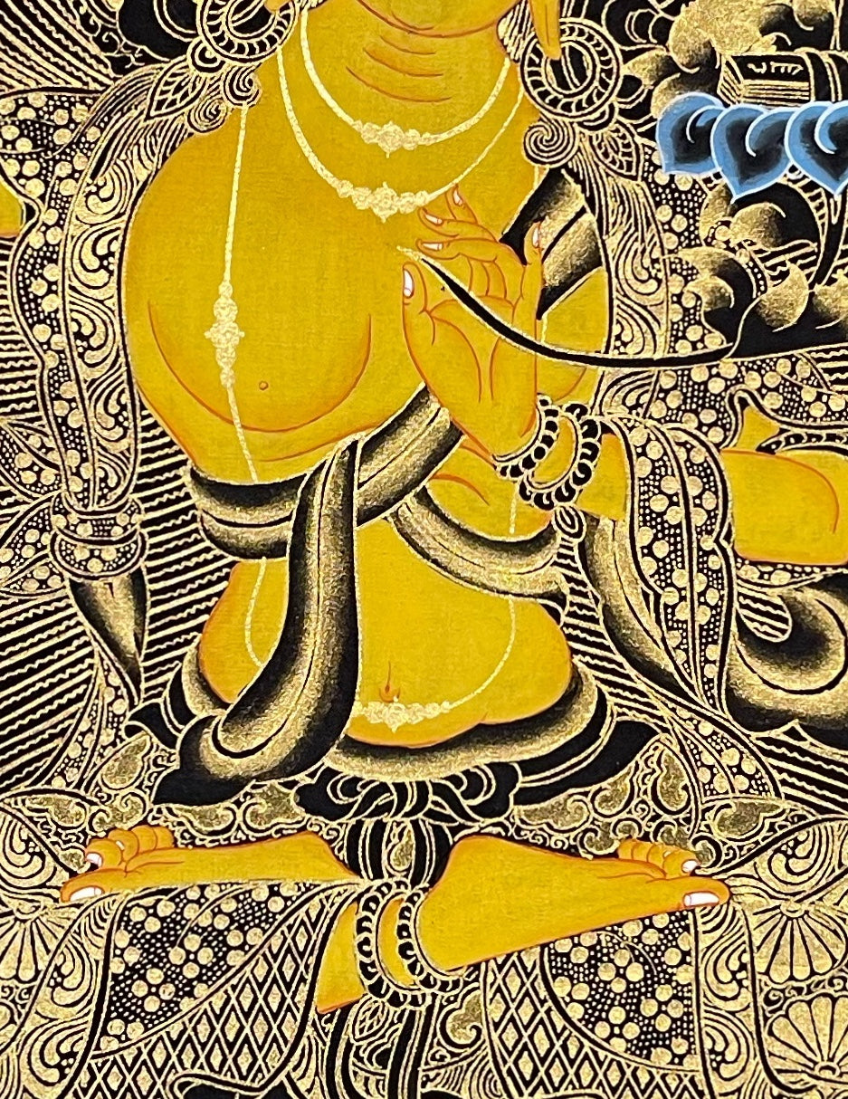 Manjushri thangka, detail: centre