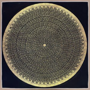 Mantra Mandala Thangka – 107×107 cm, Classic Grade · MH-2636