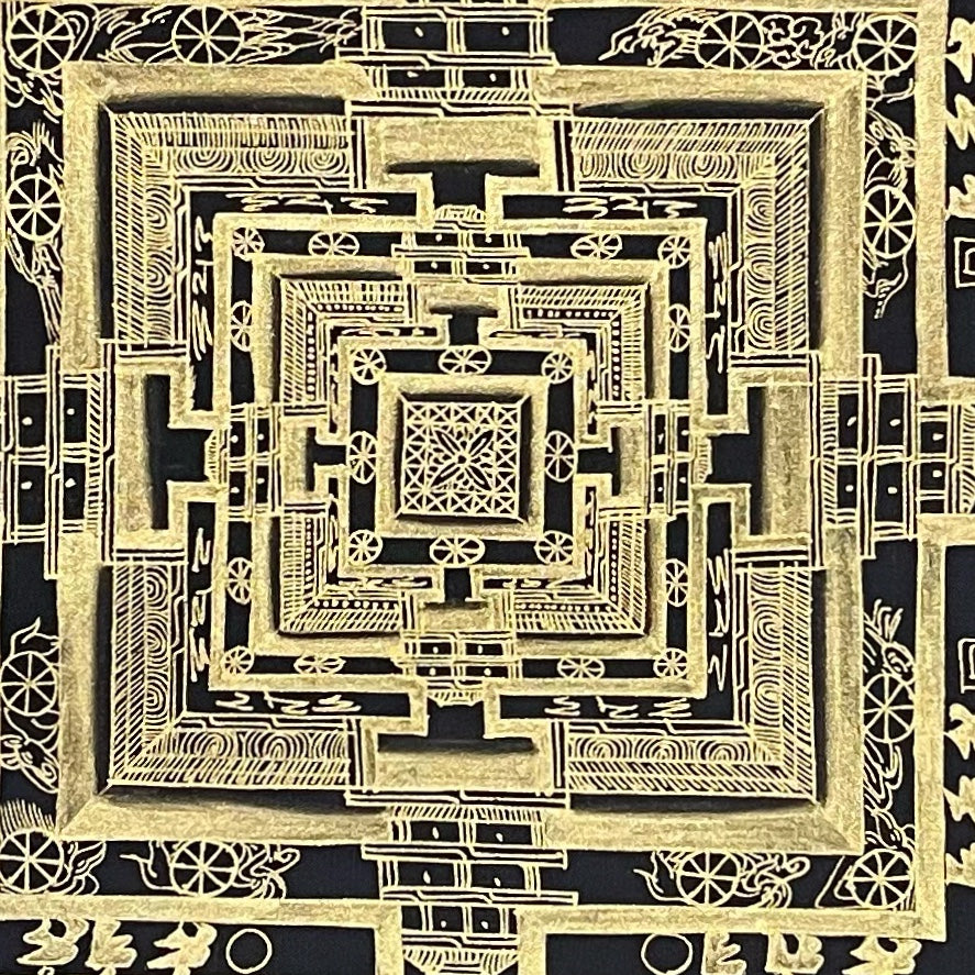 Kalachakra Mandala thangka, detail: centre