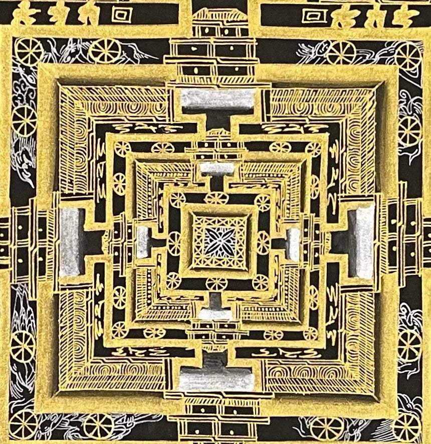 Kalachakra Mandala thangka, detail: centre