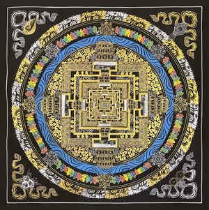 Kalachakra Mandala Thangka – 56×56 cm, Fine Grade · MH-2670
