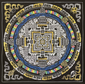 Kalachakra Mandala Thangka – 56×56 cm, Fine Grade · MH-2673