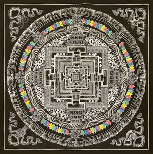 Kalachakra Mandala Thangka – 56×56 cm, Fine Grade · MH-2674