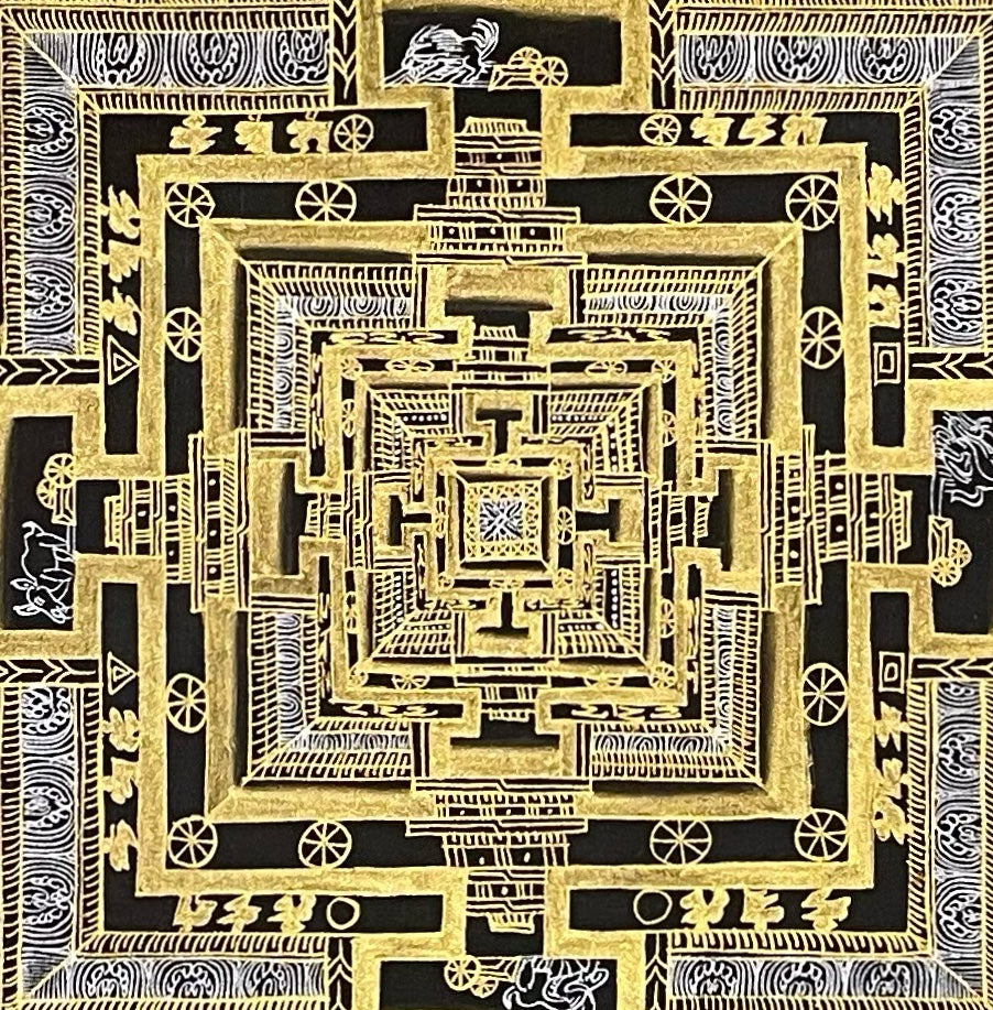 Kalachakra Mandala thangka, detail: centre