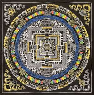 Kalachakra Mandala Thangka – 56×56 cm, Classic Grade