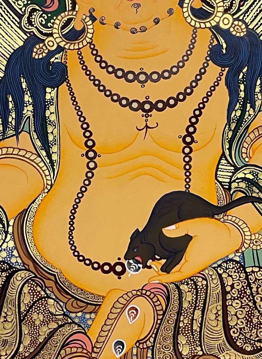 Jambhala thangka, detail: centre