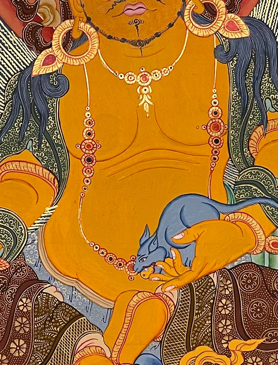 Jambhala thangka, detail: centre