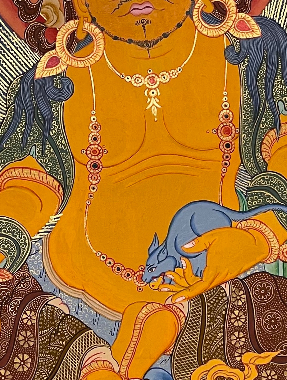 Jambhala thangka, detail: centre