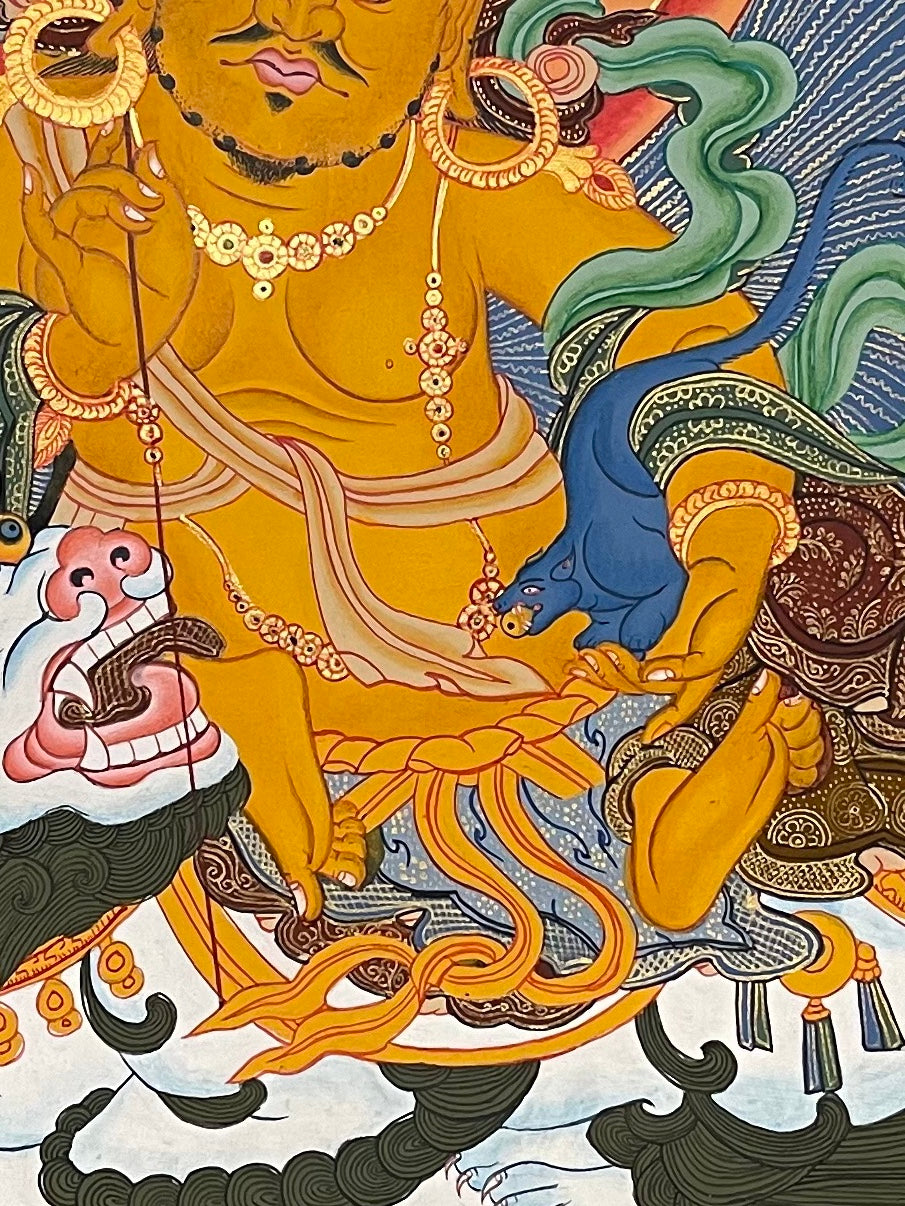 Vaishravana thangka, detail: centre