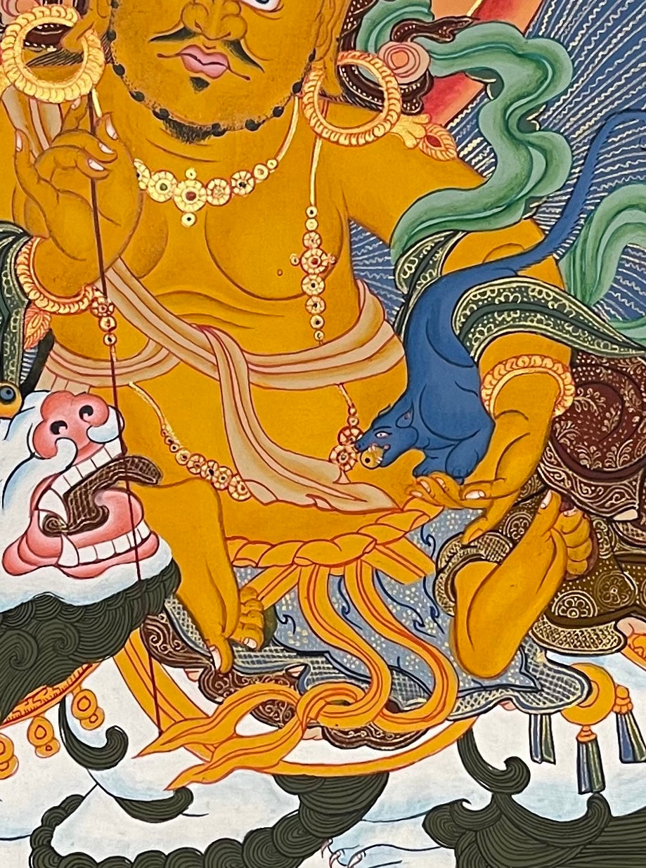 Vaishravana thangka, detail: centre