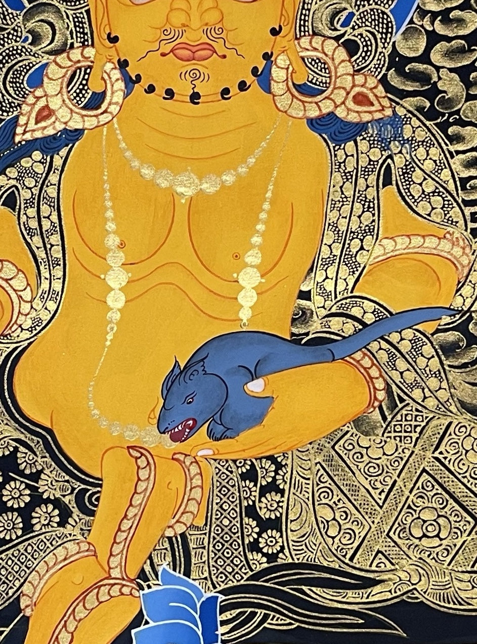 Jambhala thangka, detail: centre