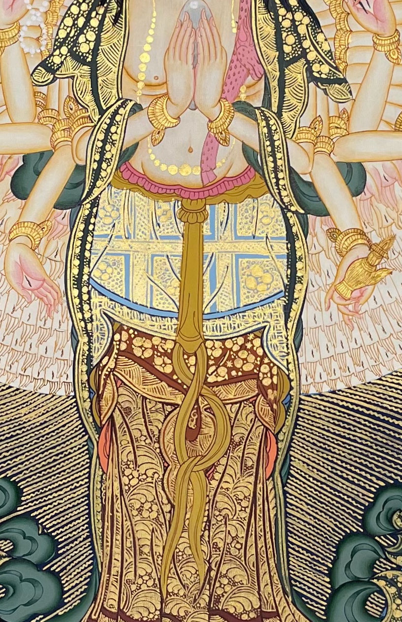 Lokeshwor thangka, detail: centre
