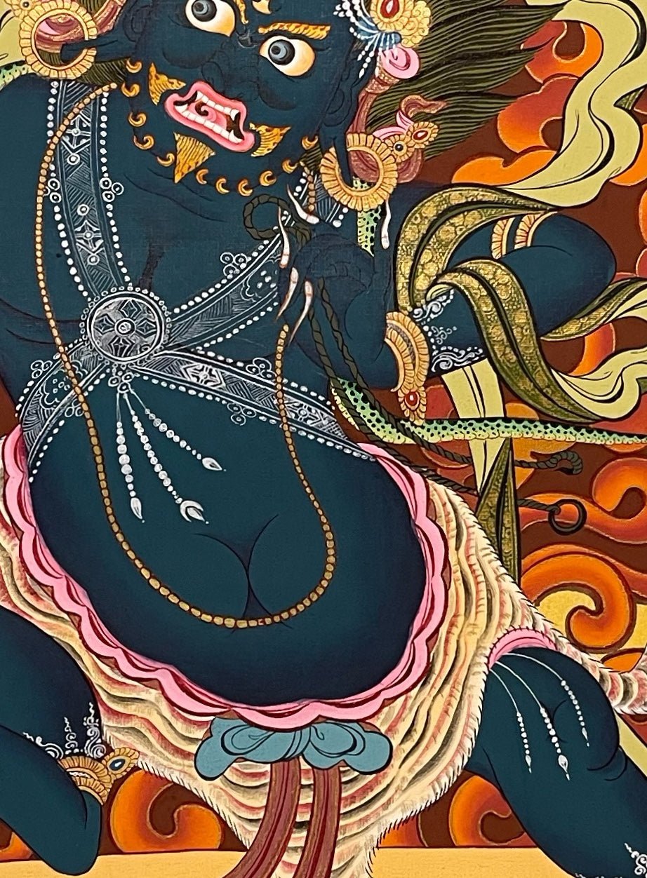 Vajrapani thangka, detail: centre