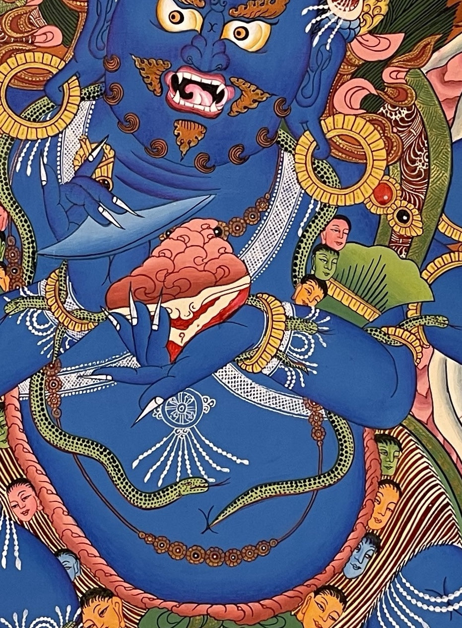 Mahakala thangka, detail: centre