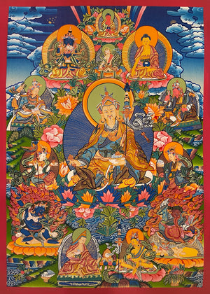 Padmasambhava Thangka – 51×70 cm, Fine Grade
