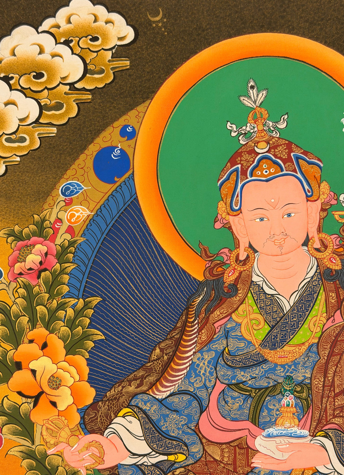 Padmasambhava thangka, close-up photo 3 of 5