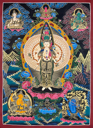Lokeshwor Thangka – 53×72 cm, Classic Grade