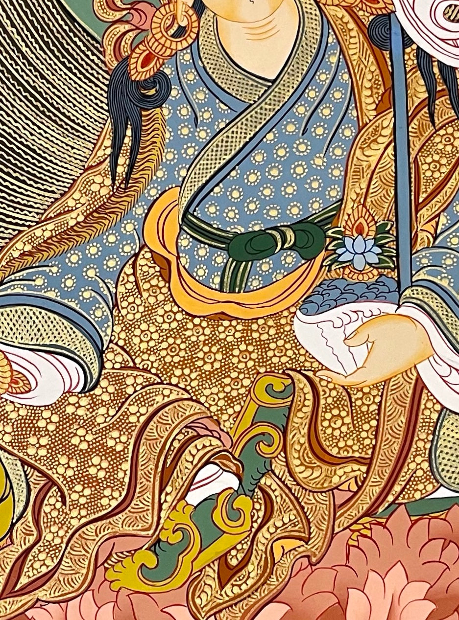 Padmasambhava thangka, detail: centre