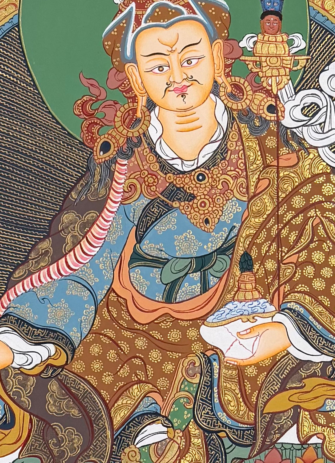Padmasambhava thangka, detail: centre