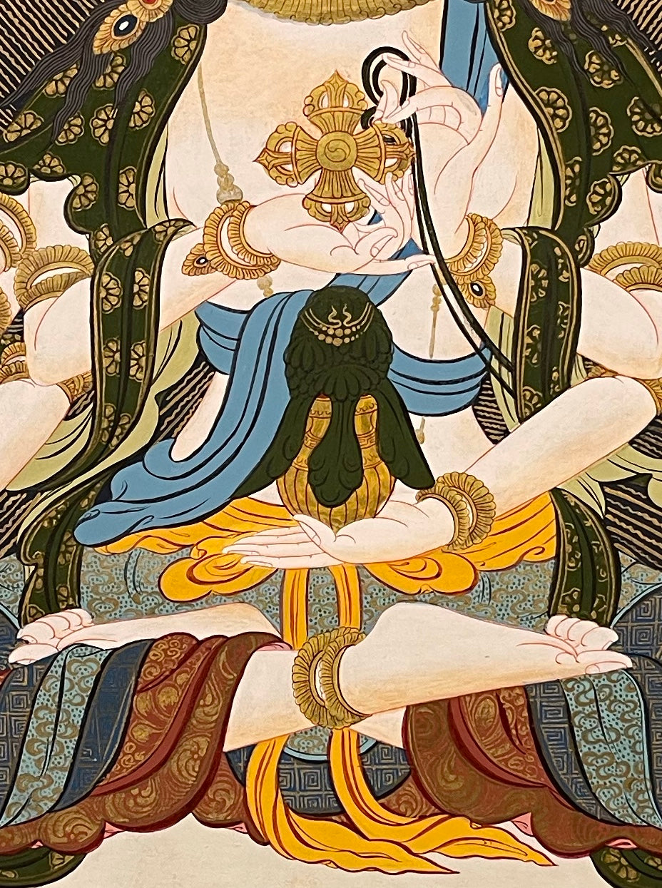 Namgyalma thangka, detail: centre