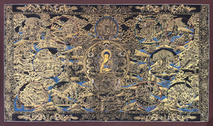 佛传故事唐卡 – 108×65 cm · 精品