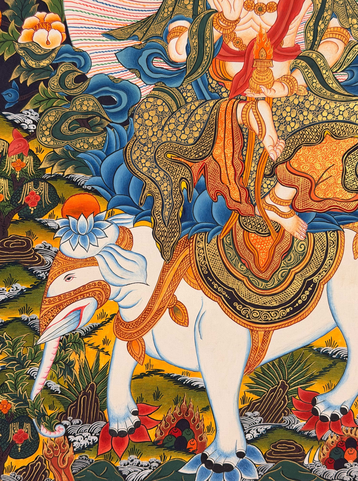 Samantabhadra Bodhisattva thangka, close-up photo 1 of 4