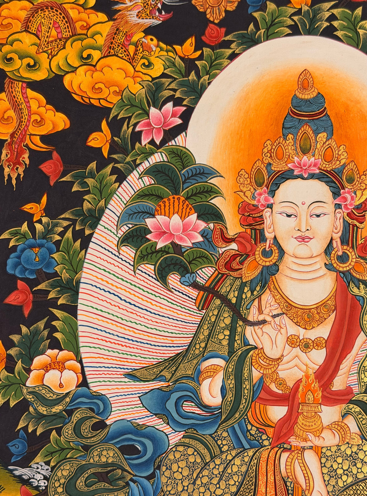 Samantabhadra Bodhisattva thangka, close-up photo 3 of 4