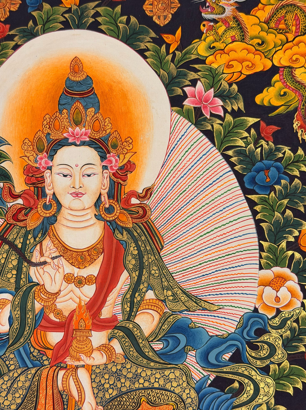 Samantabhadra Bodhisattva thangka, close-up photo 4 of 4