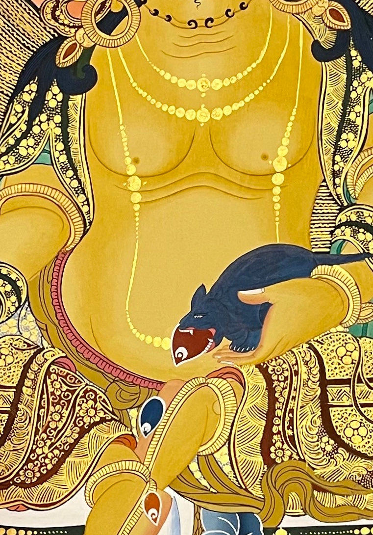 Jambhala thangka, detail: centre