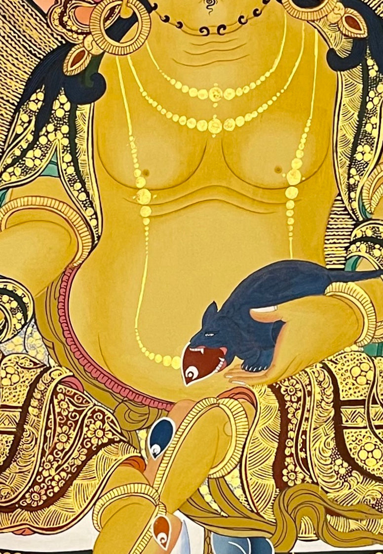 Jambhala thangka, detail: centre