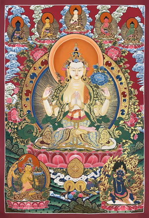 Chenrezig Thangka – 71×98 cm, Master Grade