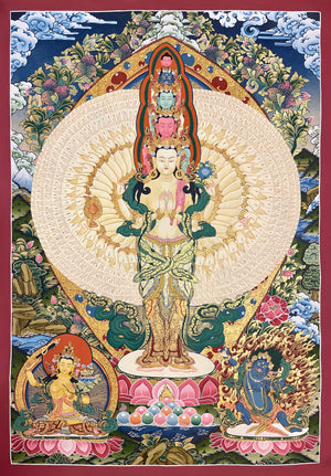 Lokeshwor Thangka – 72×100 cm, Master Grade